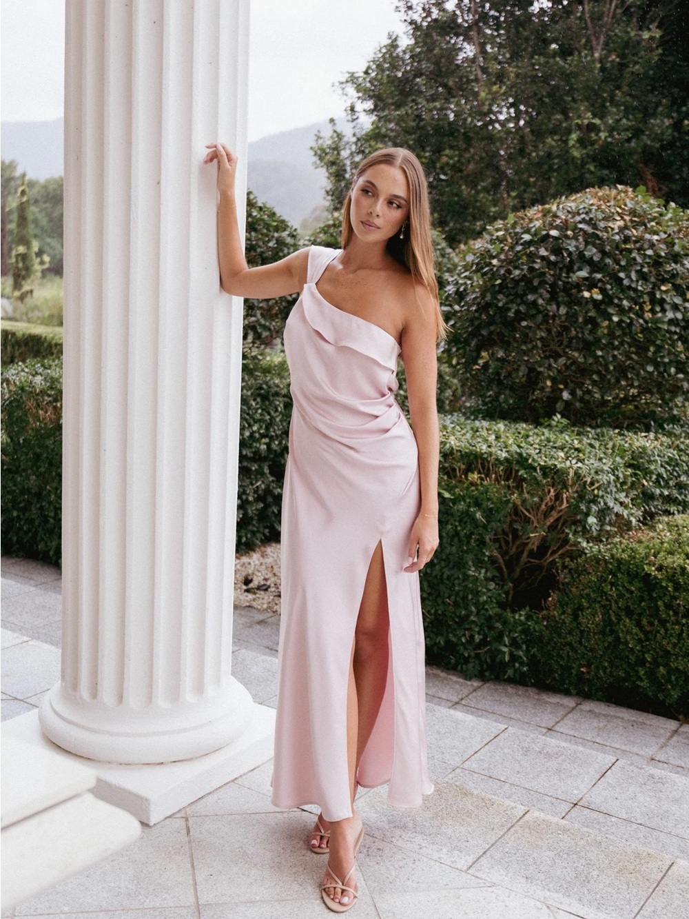 Petal and Pup Lolana Draped One Shoulder Dress